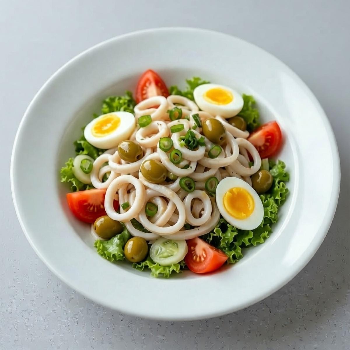 Салат с кальмарами: пошаговый рецепт с фото - легкий салат с морепродуктами