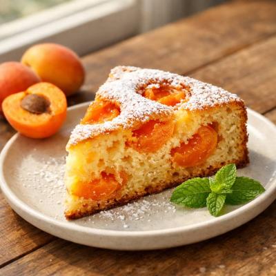 Абрикосовый пирог - нежный рецепт на сливках