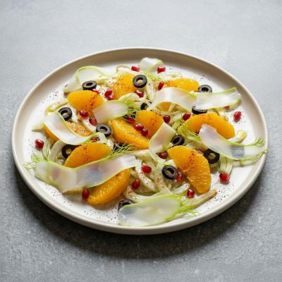 Апельсиновый салат с фенхелем и гранатом - свежий рецепт