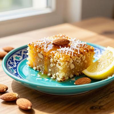 Басбуса - восточная сладость, рецепт с манкой и кокосом