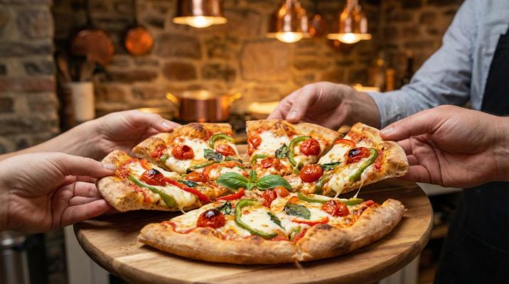 Бездрожжевая пицца на скорую руку