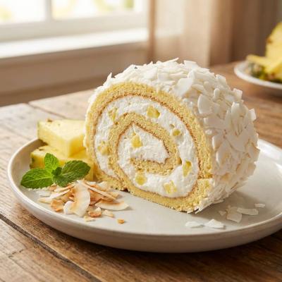 Бисквитный рулет Пина Колада - рецепт райского десерта
