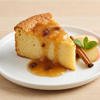 Буберт - манный пудинг под яблочным соусом