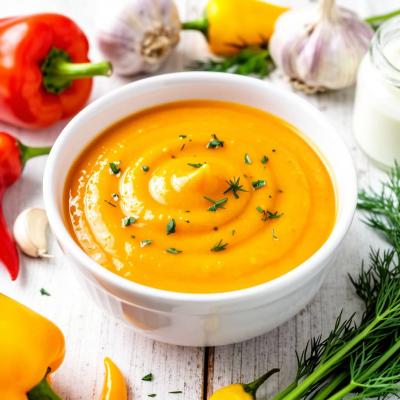 Чесночный соус со сладким перцем - простой рецепт