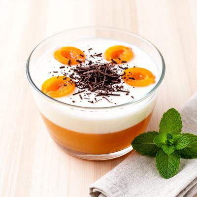 Десерт Курага под снегом - двухслойное желе из кураги и сливок - пошаговый рецепт