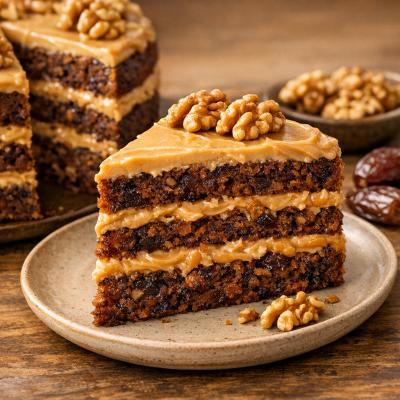 Финиковый торт - нежный десерт со сгущенкой