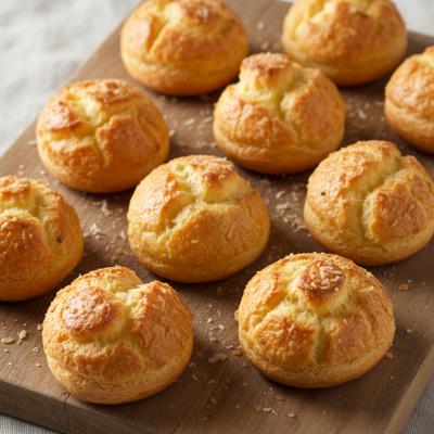 Французские булочки Гужеры - рецепт воздушных сырных булочек из заварного теста с чесночным маслом