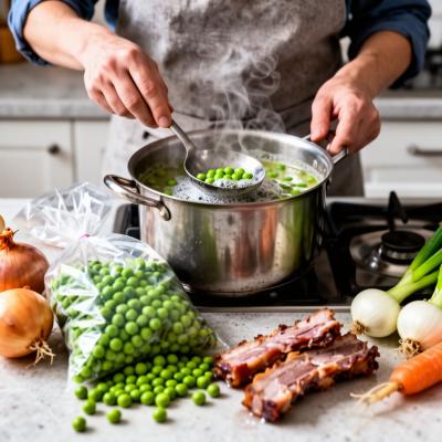 Голландский гороховый суп Erwtensoep: классический рецепт с копченой колбасой