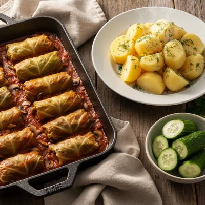 Голубцы с грибами и рисом: постный рецепт