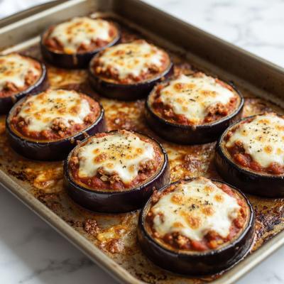 Горячая закуска из баклажанов с фаршем и сыром - рецепт