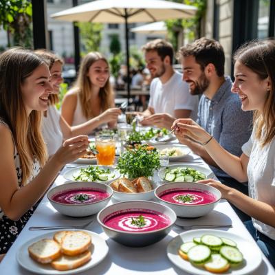 Холодный суп на свекольном отваре: Старинный рецепт с фото.