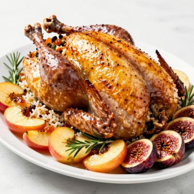 Индейка Сударушка фаршированная рисом и сухофруктами - праздничный рецепт