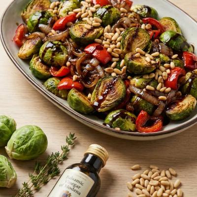 Жареная брюссельская капуста под бальзамическим соусом