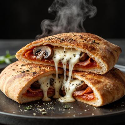 Кальцоне - рецепт итальянской закрытой пиццы с ветчиной и моцареллой