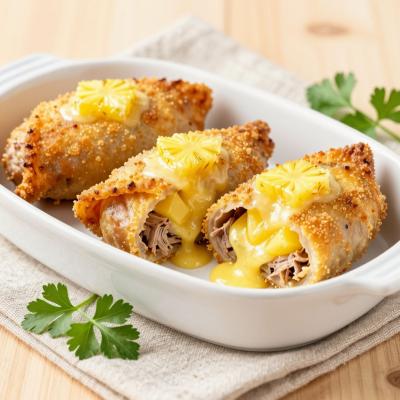 Кармашки из свинины с ананасами - пошаговый рецепт с фото