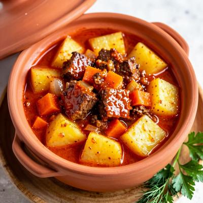 Картофель с мясом в горшочке - пошаговый рецепт