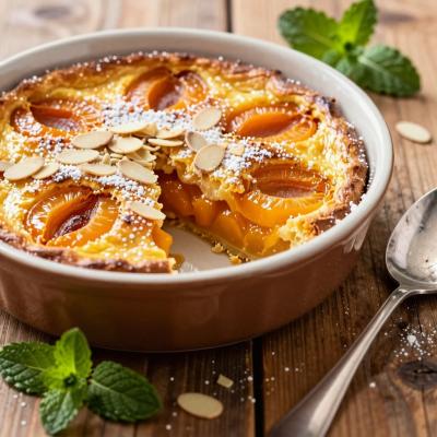 Клафути с абрикосами - французский десерт - пошаговый рецепт