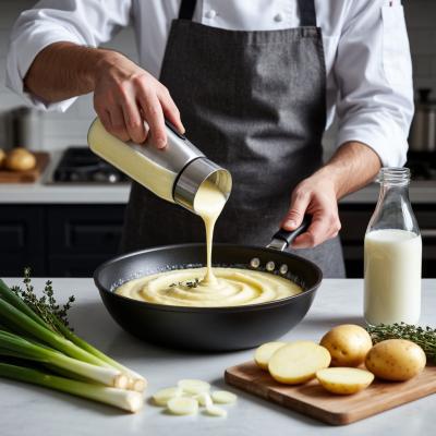 Классический французский рецепт: суп Парментье с молоком на одну порцию