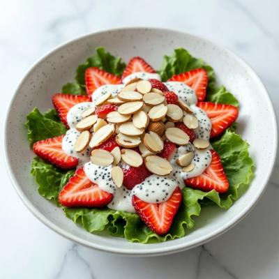 Клубничный салат в сметанном соусе: пошаговый рецепт с фото