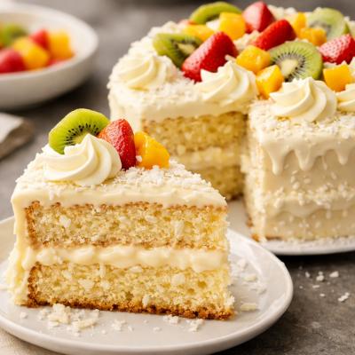 Кокосовый торт - нежный десерт со сгущенкой