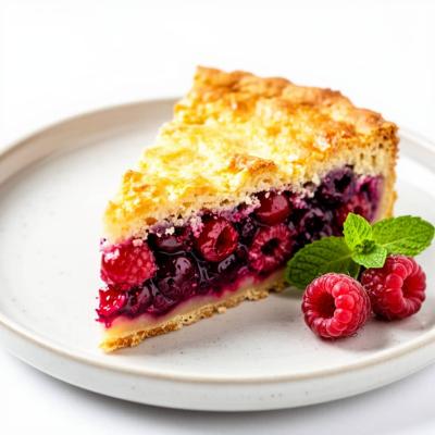 Комбинированный ягодный пирог: песочное дно и нежное суфле