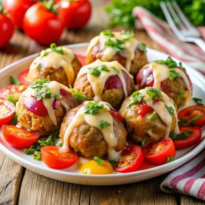 Котлеты под шубой: сочное мясное блюдо с овощами и сыром