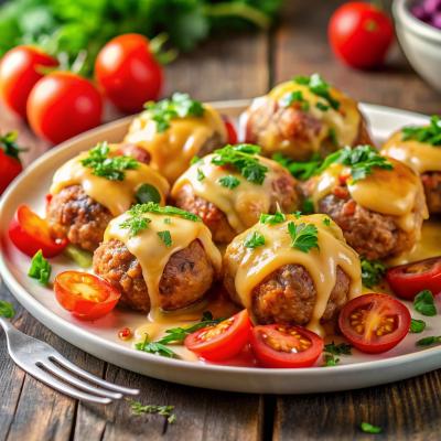 Котлеты под шубой: сочное мясное блюдо с овощами и сыром