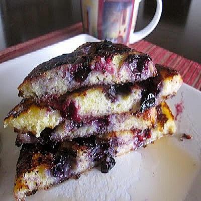 Кукурузные блинчики с черникой