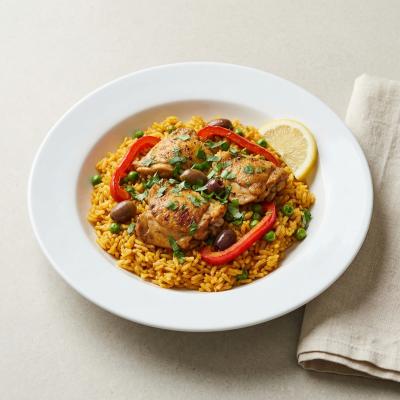 Курица с овощами и рисом по-испански: рецепт
