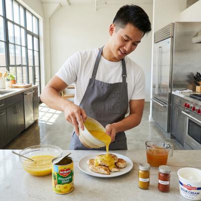 Куриное филе под ананасовым соусом - пошаговый рецепт с фото