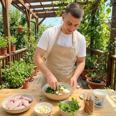 Куриные крылышки в мятном маринаде - пошаговый рецепт с фото