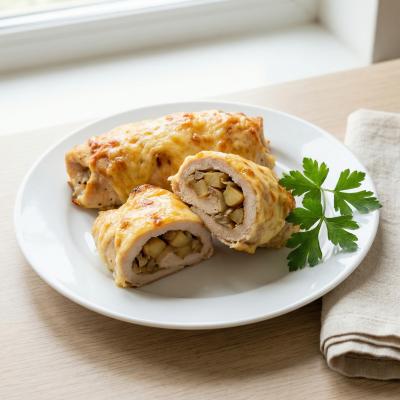 Куриные рулеты с яблоком и сыром - пошаговый рецепт с фото