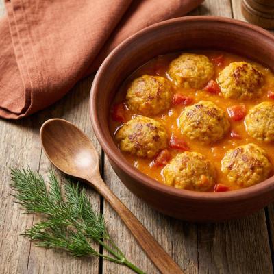 Куриные тефтели в тыквенном соусе: рецепт