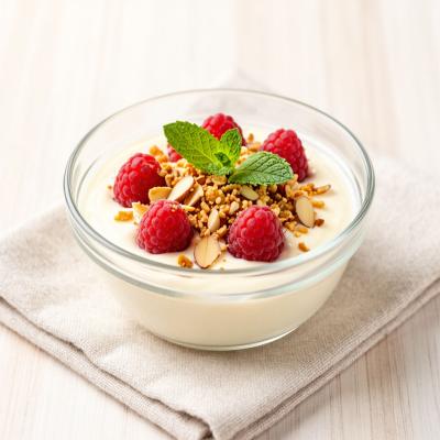 Миндальный крем с карамелизованным миндалем - воздушный десерт - пошаговый рецепт