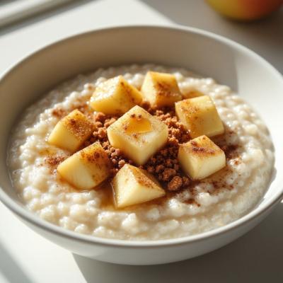 Молочная рисовая каша - идеальный рецепт для завтрака с яблоком