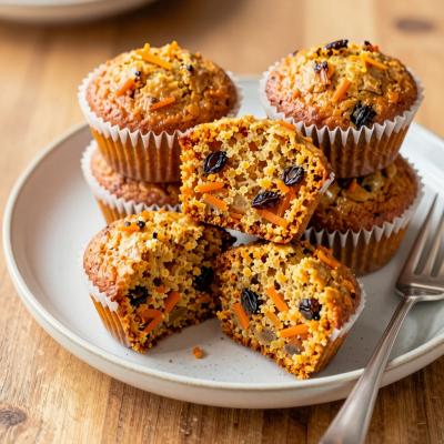 Морковные кексы с апельсиновой цедрой и изюмом - пошаговый рецепт