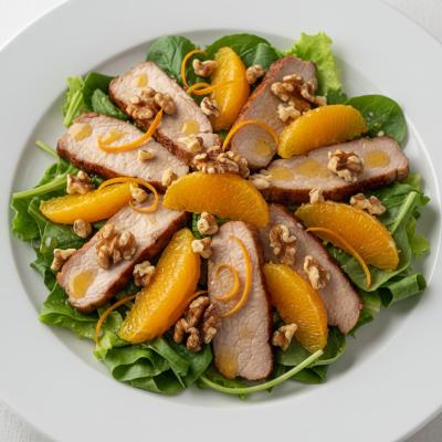 Мясной салат с апельсинами: пошаговый рецепт с фото