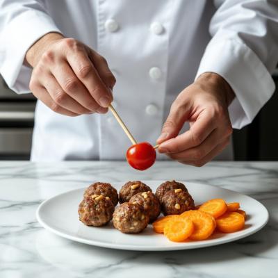 Мясные Шарики с Овощами на Шпажках: Праздничный Рецепт Фрикаделек с Кедровыми Орешками и Черри