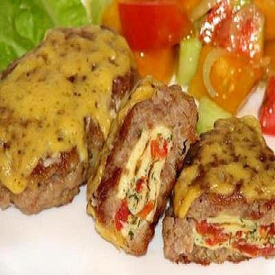 Мясные зразы с начинкой из омлета