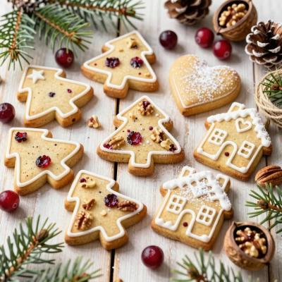 Новогоднее печенье с клюквой: праздничный рецепт