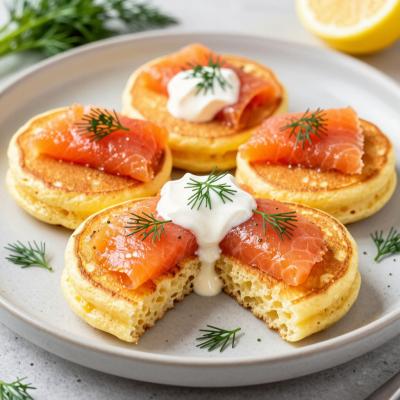 Оладьи с копченой красной рыбой - пошаговый рецепт