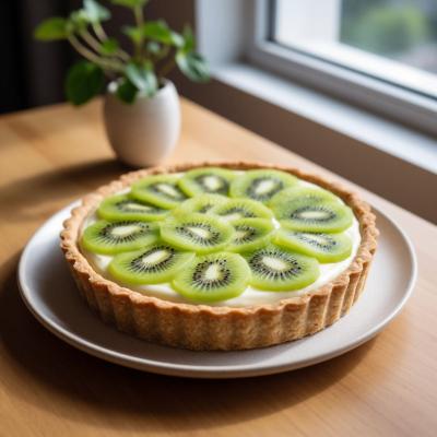 Открытый миндальный пирог с киви - рецепт