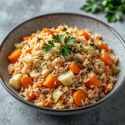 Овощной плов по-гречески (Лаханоризо) - вегетарианский рецепт