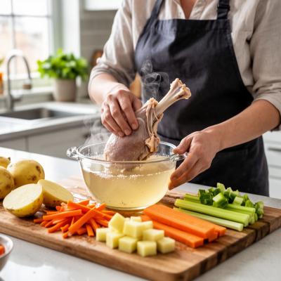 Овощной суп на бульоне из индейки: легкий и наваристый рецепт