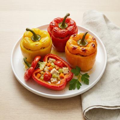 Перец с курицей и овощами: рецепт