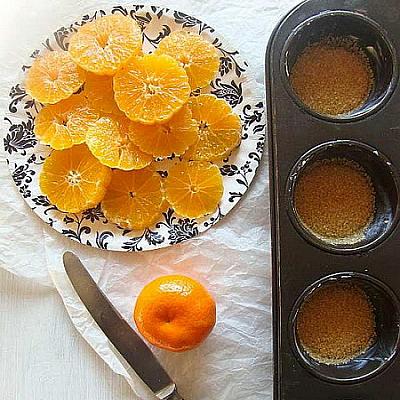 Перевёрнутые кексы с мандариновым сиропом