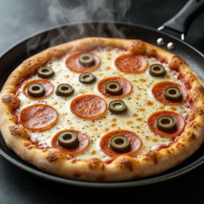 Пицца в сковороде - быстрый рецепт без духовки и дрожжей на сметане и майонезе