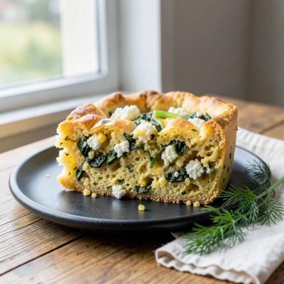 Пирог Проя - несладкий пирог с зеленью на кукурузной муке