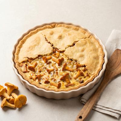 Пирог с лисичками: ароматная выпечка с лесными грибами