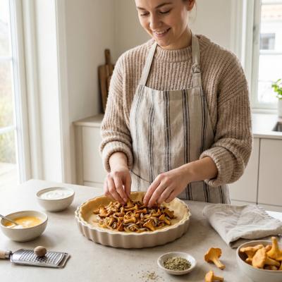Пирог с лисичками: ароматная выпечка с лесными грибами